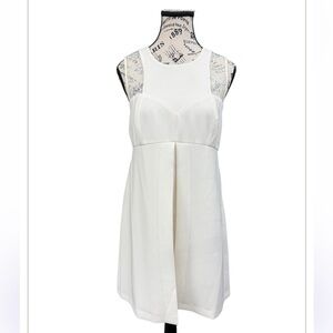 BCBGeneration Lace Inset Back Cutout Babydoll Dress